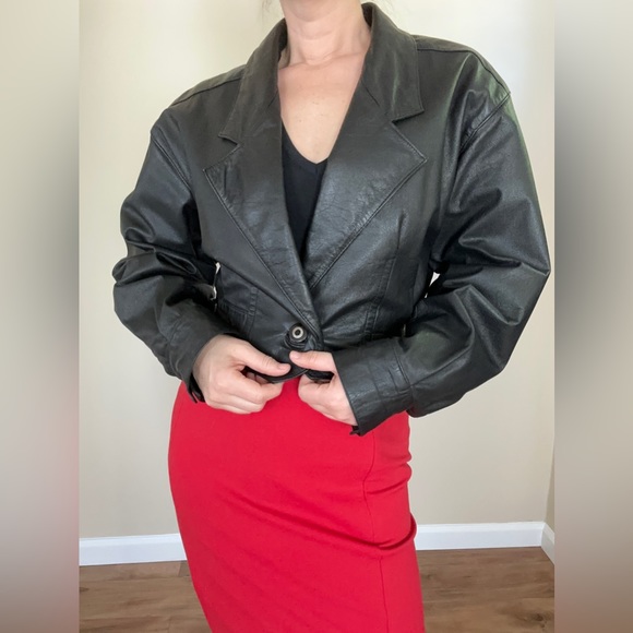Wilsons Leather Jackets & Blazers - Wilsons Leather Vintage Leather Cropped Jacket
